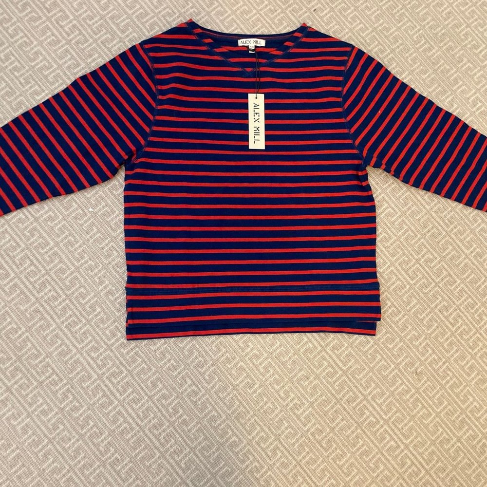 ALEX MILL Lakeside Striped Tee - XS - (new with tags)